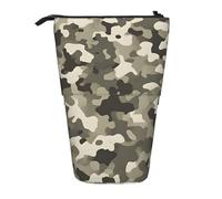 ESNAIUVCD Trousse à crayons rétractable personnalisée avec imprimé camouflage numérique de l'armée, pochette à crayons pour étudiants, enfants, adultes, pour l'école, le bureau