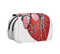 ESNAIUVCD Trousse à stylos double couche avec imprimé graphique de l'anatomie humaine, convient pour les garçons, les filles et les adultes, cette trousse de bureau avec compartiment, Noir , Taille
