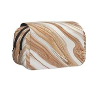 ESNAIUVCD Trousse à stylos double couche avec imprimé terre fluide, couleur ondulée, convient pour les garçons, les filles et les adultes, cette trousse de bureau avec compartiment, Noir , Taille