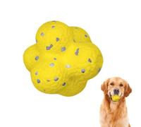 Esoes Balle magique à mâcher, 10 cm, pour chien, étoile à mâcher, balle magique à mâcher pour chien, jouet interactif, balles de tennis pour chiens de grande, moyenne et petite (jaune)