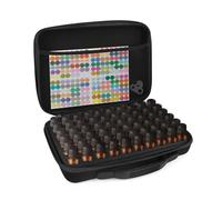 Esoes Boîte de Rangement pour huiles essentielles, Coque Rigide, Organiseur de Bouteilles à roulettes, 60 Compartiments, Convient pour 5 ML, 10 ML, 15 ML (Noir)