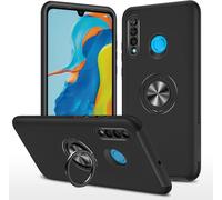 Esong Case For Huawei P30 Lite With Stand, Ultra Thin Military Shockproof Protection Case 360° Ring Kickstand Phone Case Magnetic Case For Car Magnetic Black