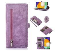 ESONG Coque pour Oppo Realme C53/Realme C51/Realme Note 50 4G,Etui en Cuir PU Portefeuille Flip Case Antichoc Housse avec [Fentes de Cartes][Support][Fermeture Magnétique][Lanyard Dragonne],Violet