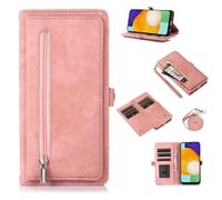 ESONG Coque pour Oppo Realme C53/Realme C51/Realme Note 50 4G,Etui en Cuir PU Portefeuille Flip Case Antichoc Housse avec [Fentes de Cartes][Support][Fermeture Magnétique][Lanyard Dragonne],Rose