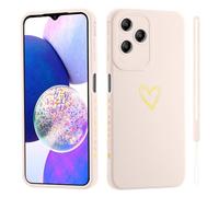 ESONG Coque pour Realme Note 50/Realme C51/Realme C60 4G,avec Motif Coeur d'amour Doré Mignon/dragonne,Belle Case pour Femme/Fille,Ultra Fine Housse en Silicone Souple Fantaisie TPU Etui-Blanc