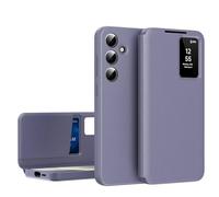 ESONG Coque pour Samsung Galaxy S26 Ultra, Étui en Cuir Flip Folio Intelligent avec Clear Afficher Fenêtre,Smart View,Fenêtre, Coque Téléphone Portefeuille Anti-Choc Violet