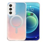 ESONG Magnétique Coque pour Samsung Galaxy S24 FE Compatible avec MagSafe, Mignon Housse, Antichoc Rigide Étui avec Effet Fluorescente Holographique Irisée Mate Arrière Givrée pour Femmeet, Homme