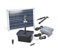 esotec 100953 Kit de filtration solaire pour bassin Profi 25/700 LED, kit complet de filtration avec pompe, batterie LiFePo4, module solaire, pompe de bassin extérieure, filtration multi-étape pour
