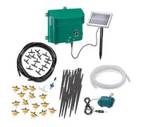 Kit d'arrosage solaire avec batterie, panneau, pompe, tuyau, buses, etc.