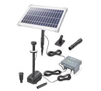 Esotec 101936 Kit de pompe et solaire à LED pour bassin avec 8 400 LED, batterie LiFePo4, piquet de terre, panneau solaire 8 W, fontaine de jardin