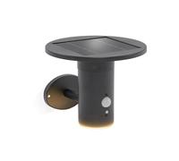 Esotec Applique murale solaire PIR Bologna, boîtier en acier inoxydable, 3 modes d'éclairage, détecteur de mouvement, batterie LiFePo4, éclairage extérieur, métal, noir, H=22cm 102750