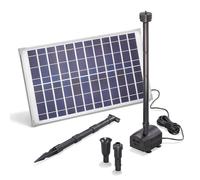 esotec Kit complet de pompe solaire de bassin 25 1250 Pro, pompe d'arrosage, panneau solaire 25 W, fontaine solaire pour extérieur, fontaine d'eau, pompe de fontaine, fonctionnement direct 1,6 m, 1250