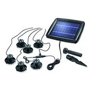 Esotec Super Splash 102150 Lot de 6 spots solaires submersibles à batterie LED pour éclairage de sol, éclairage de bassin, piquet de terre, IP68, étanche, résistant aux intempéries