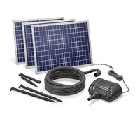 Esotec Waterfall 101972 Kit complet pour ruisseau solaire 150 5000 l/h, panneaux solaires 150 Wp, piquet de terre, pompe d'étang, fontaine solaire d'extérieur DIY pour l'extérieur, bassin de jardin