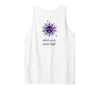 Ésotérique Méditation Soleil Visage Inhalation Paix Yoga Débardeur