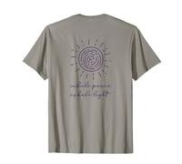 Ésotérisme Méditation Soleil Lineart Inhale Peace Yoga T-Shirt
