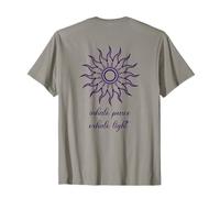 Ésotérisme Méditation Soleil Minimaliste Inhale Peace Yoga T-Shirt