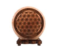Esoterra Lampe de Sel de l'Himalaya motif Fleur de Vie 5Kg