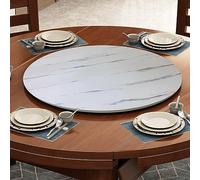 ESOYAWE 50 60 70 80 90 100 Cm Plateau Rotatif en Bois Rond pour La Table À Manger, 360° Rotation Silencieuse Antidérapant Plateau De Service, Grand Lazy Susan Plateau Tournante avec Roulement