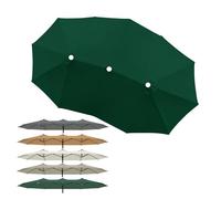 ESOYAWE Extra Large Toile De Rechange pour Parasol Double Face 460x270cm,12 Baleines Auvent De Remplacement pour Parasol Jardin Extérieur, Protection UV Dessus De Parapluie Tissu De Rechange(Green)