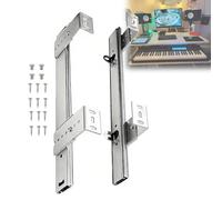 ESOYAWE Glissières Télescopiques pour Tiroir 30 40cm Rail Coulissant pour Plateau À Clavier, Charge Maximale 60 Kg, Coulisses À Billes pour Tablette, Placard, Étagères Coulissante sous La Table(30cm)