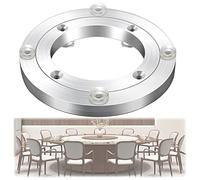 ESOYAWE Plateau Tournant en Alliage d'Aluminium Argent, Roulement Billes, Base Antiderapante, Multifonctionnel, Roulement de Bureau, 12-100 Cm