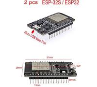 ESP-32S ESP32 Lot de 2 modules d'antenne double mode 2,4 GHz WiFi + Bluetooth double mode avec ultra faible puissance, module de c