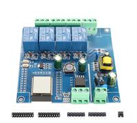 ESP 4-Channel Relay Module,ESP-32-WROOM Relay Development Board with WIFI Bluetooth BLE AC/DC Power Supply for DIY Programming Projects (LC-Relay-ESP-32-4R-A2)