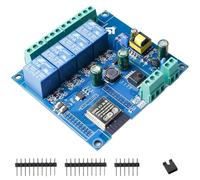 ESP Module relais 4 canaux avec ESP-32 WiFi Bluetooth, DC5-30 V/AC220 V, carte de développement pour projets DIY Smart Home et IoT, programmation facile avec Arduino IDE