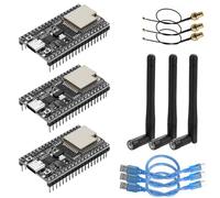 ESP32-DevC Carte de développement 38 broches AYWHP 3 pièces NodeMCU pour ESP-WM-32D WiFi Carte de développement avec antenne et câble WiFi + Bluetooth USB-C Compatible avec Arduino