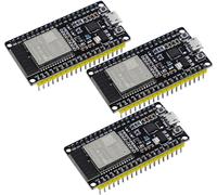 ESP32 ESP-WROOM-32 Cartes de Développement,3 pièces ESP32 Node-MCU 2,4 GHz Double Noyau Puce WLAN WiFi Bluetooth C-P-2102 pour Arduino