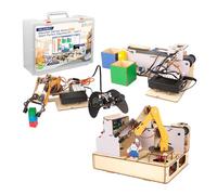 ESP32 Kit STEM Smart Factory pour adolescents et adultes, ensemble de codage robotique IoT pour Arduino Scratch, construction de projets d'entrepôt de bras de robot intelligent, cadeau de