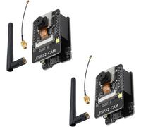 Esp32 Module Cam Pour Esp32-Cam-Mb Dual-Core Wifi Bluetooth Avec Caméra Ov2640+2.4G Antennes Ipex Micro Usb Avec Emplacement Pour Carte Tf Compatible Arduino (2 Pièces)