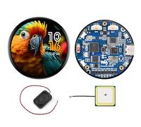 ESP32-S3 1.75inch AMOLED Round Touch Display Development Board, 466×466, QSPI Interface, Onboard Dual Digital Microphone Array, Support AI Speech Interaction, GPS Version with Speaker+GNSS Antenna