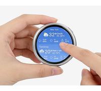 ESP32-S3 AMOLED Carte de développement ronde à écran tactile 4,4 cm, résolution 466 × 466, boîtier en alliage d'aluminium, double réseau de microphones, prend en charge l'interaction vocale IA et la