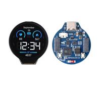 ESP32-S3 MCU Carte avec Écran LCD Rond IPS de 1.28 Pouce, Support 2.4GHz Wi-FI (802.11 b/g/n) et Bluetooth 5, Processeur Double Cœur LX7 32 Bits, 16MB Flash et 2MB PSRAM, Type-C Connecteur