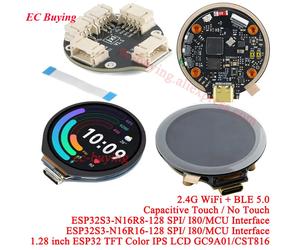 ESP32-TFT ESP32-S3 1.28 pouces rond IPS 65K couleur TFT écran tactile Module d'écran LCD 1.28 "240*240 2.4G WIFI BLE GC9A01 ESP32S3 N16R16-128 no touch