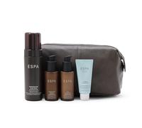 ESPA Men's Grooming Collection | 4-Piece Skincare Gift Set for Him with Invigorating Face Wash, Postshave Rescue, Moisturiser & Fitness Shower Gel | Revitalising Self Care Kit