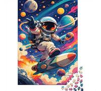 Espace Astronaute Fusée Puzzle, 1000 Pièces Jeu Intérieur Adulte | 38x26cm Carton, Exercice Mental, Ajustement Précis, Amateurs D'art, Réduction Du Stress