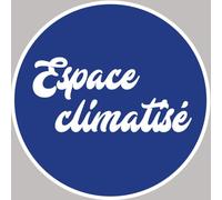 Espace climatisé rond - 10cm - Autocollant/Sticker