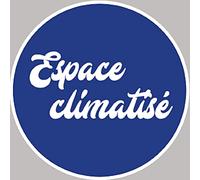 Espace climatisé rond - 15cm - Autocollant/Sticker