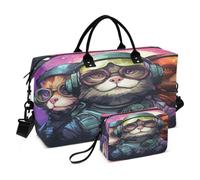 Espace CréAtif Astronautes Animaux Sac de Sport de Natation avec Sac de Rangement Maquillagede pour Voyage Femmes Filles