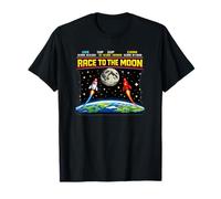 Espace d'arcade rétro Race to The Moon Entre Les États-Unis et la Chine T-Shirt