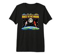Espace d'arcade rétro Race to The Moon Entre Les États-Unis et la Chine T-Shirt Haut de Gamme