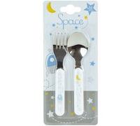 ESPACE - Ensemble couverts inox (fourchette, cuillère) Blanc G