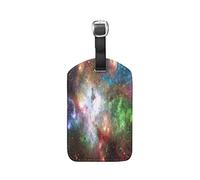 Espace Lointain Ciel Étoilé Univers Etiquettes à Bagages de Valises Voyage en Cuir Etiquette Nom Adresse ID Tags Drôle pour Les Garçons Filles(3PACK)