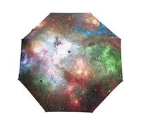 Espace Lointain Ciel Étoilé Univers Parapluie Pliable Pliant à Ouverture Automatique Parapluies Pliant Coupe-Vent pour Voyager Plage Femmes Enfants Homme Fille