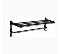 Espace multifunsal Space en Aluminium Double barreau de Serviette Pliable, Support Mural adapté à la Douche des Toilettes