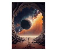 Espace Planète Grotte Puzzle, 1000 Pièces Jeu Intérieur Adulte | 38x26cm Carton, Exercice Mental, Découpe Précise, Amateurs De Puzzles, Réduction Du Stress