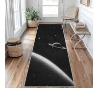 Espace Planète Tapis de Couloir Univers Galaxie Tapis de Couloir Long 60 x 120 cm Passage Antidérapant Lavable en Machine D'entrée Chambre Salon Descente de Lit Poil Ras Rug VI&q140